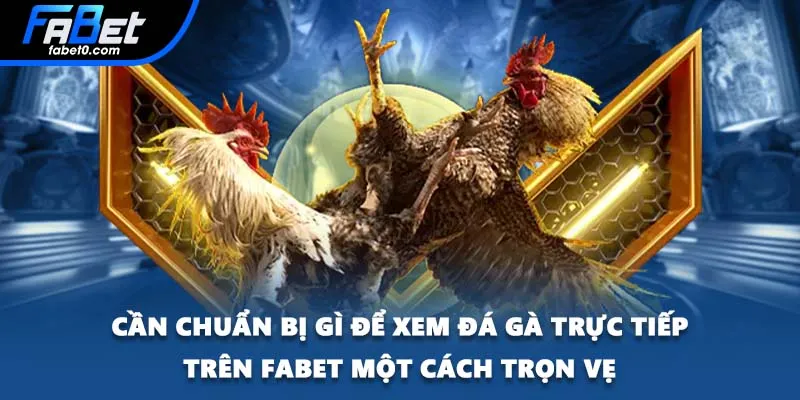Cần chuẩn bị gì để xem đá gà trực tiếp trên FABET một cách trọn vẹ